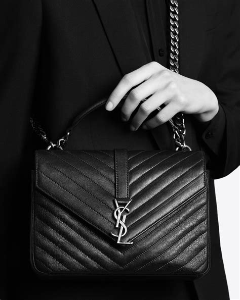 ysl collège medium in matelassé leather|Saint Laurent.